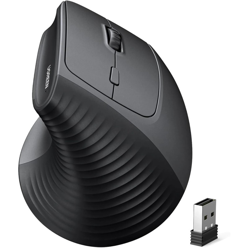 MOUSE ERGONOMICO VERTICAL NEGRO