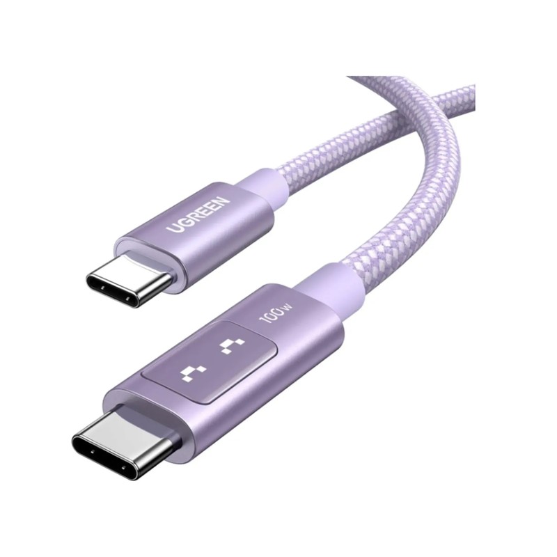 CABLE USB-C a USB-C 100W PANTALLA LED